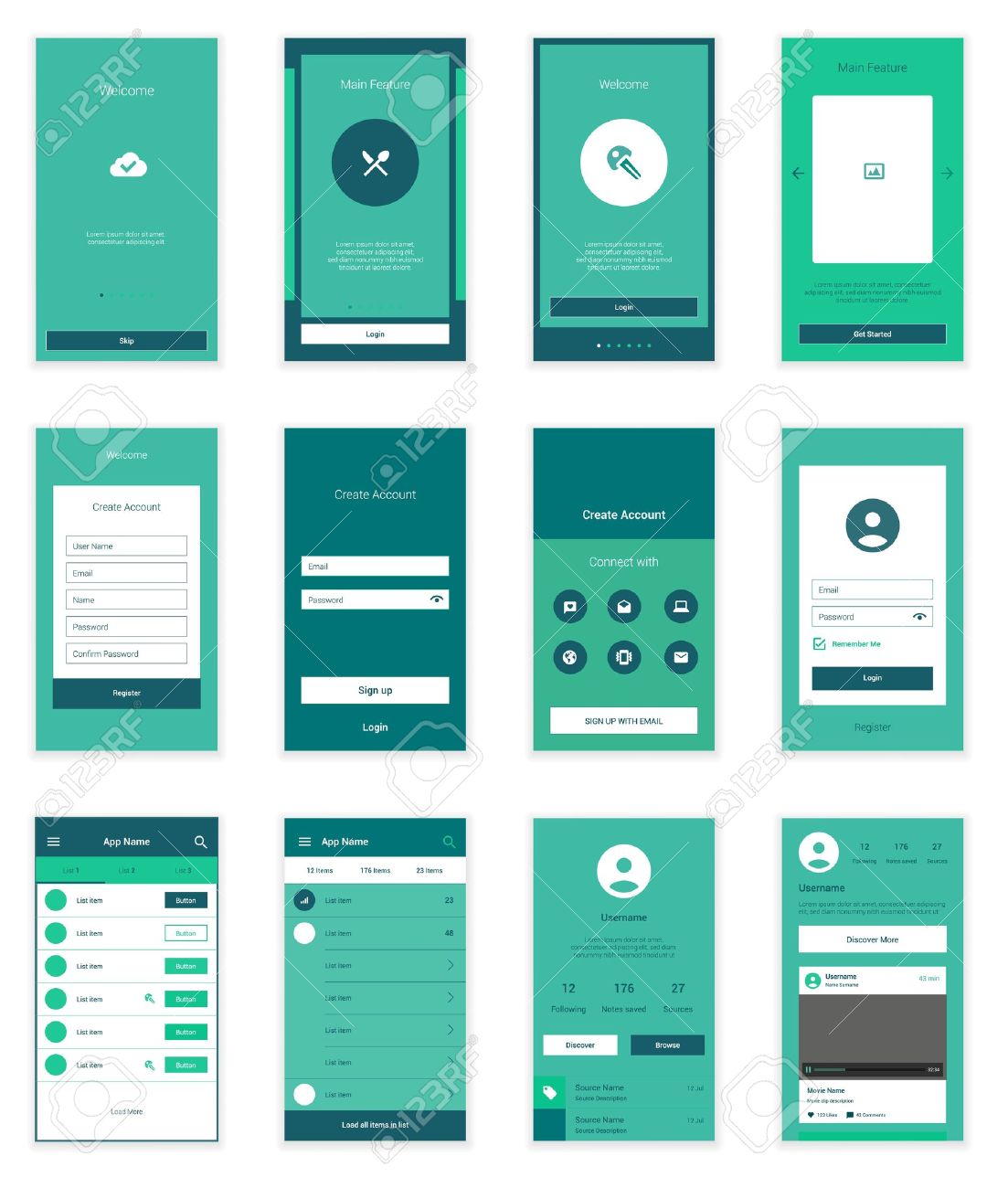 user interface templates