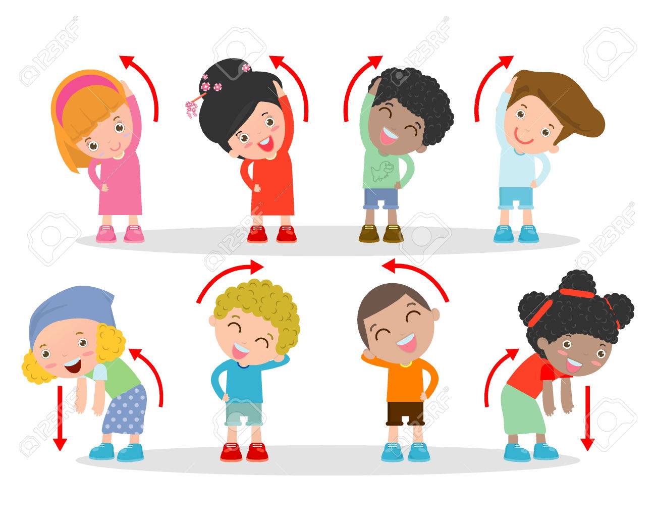 Illustration of Kids Exercising, Kids exercising ,child exercising , happy Kids Exercising - 52521129 Illustration of Kids Exercising, Kids exercising ,child exercising , happy Kids Exercising - 52521129