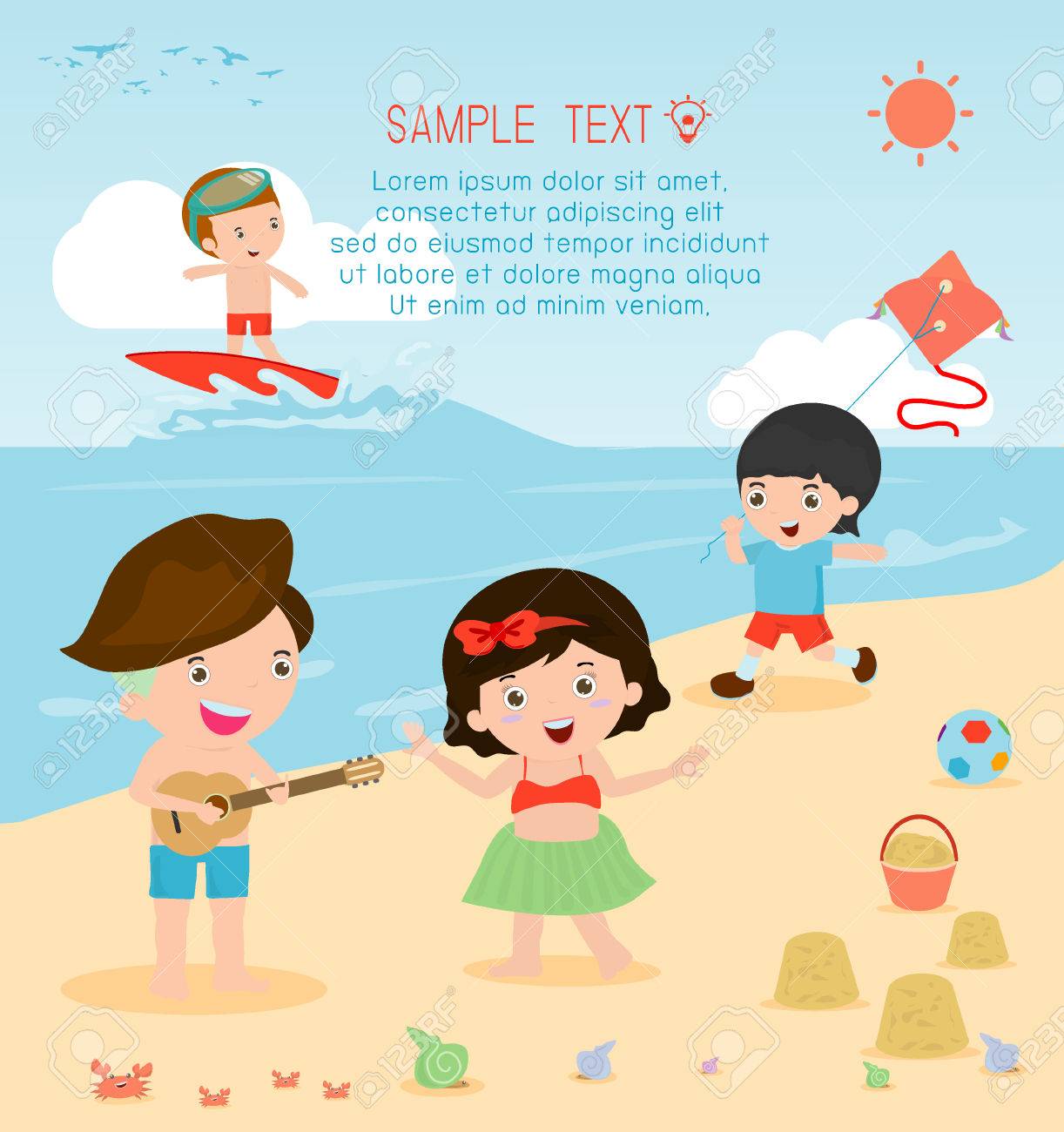 Bambini Sulla Spiaggia Bambini Che Giocano Sulla Spiaggia Attività Estive Per Bambini