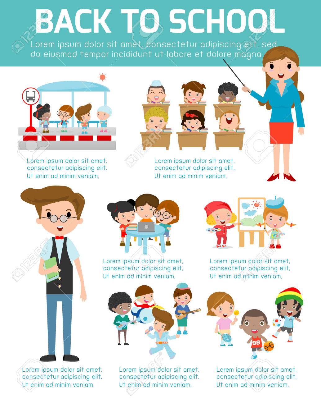 Back to school Infographic, School infographics element, Education infographic, Creativity, idea, students, Back to school set with charts and other elements. - 52533674 Back to school Infographic, School infographics element, Education infographic, Creativity, idea, students, Back to school set with charts and other elements. - 52533674