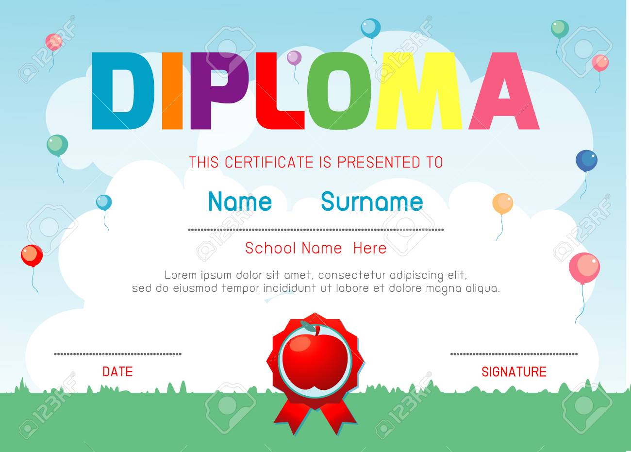 certificates kindergarten and elementary preschool kids diploma free certificates for kids