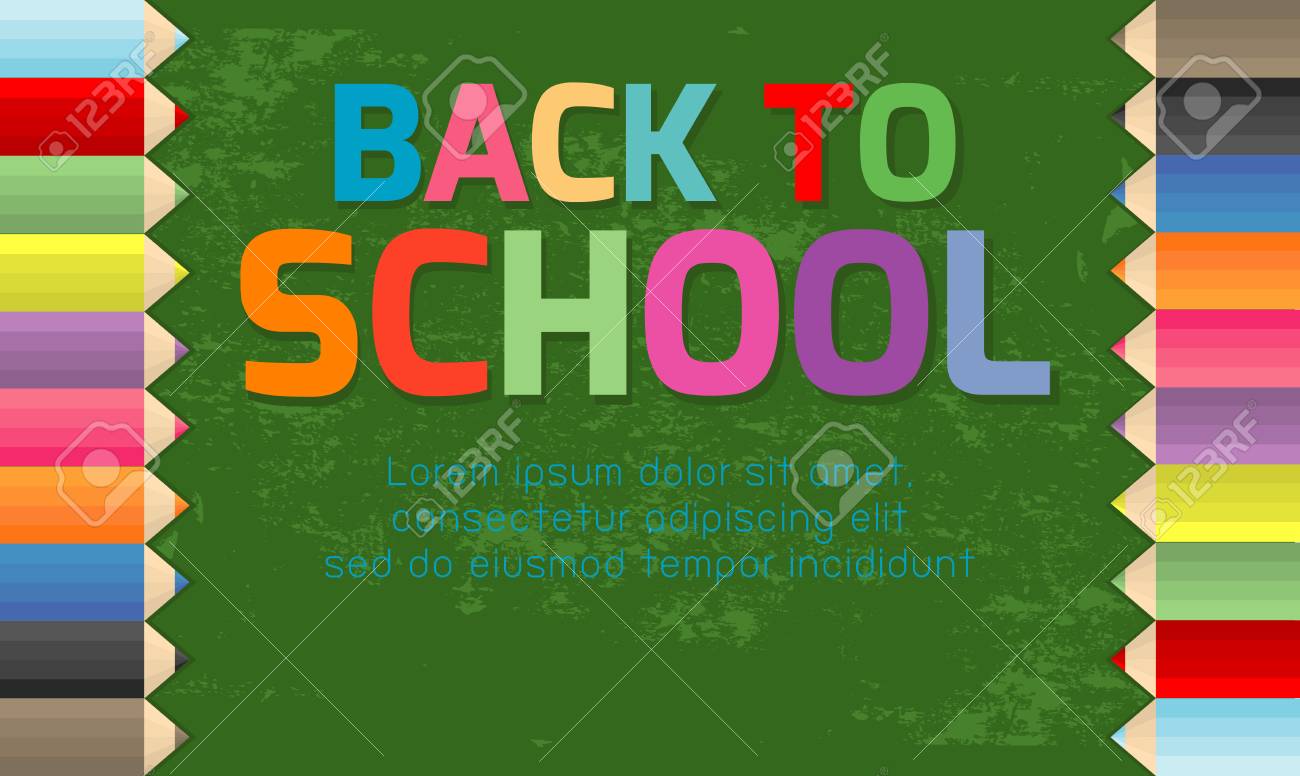 Back To School Banner Background Welcome Back To School Children Royalty Free Cliparts Vectors And Stock Illustration Image