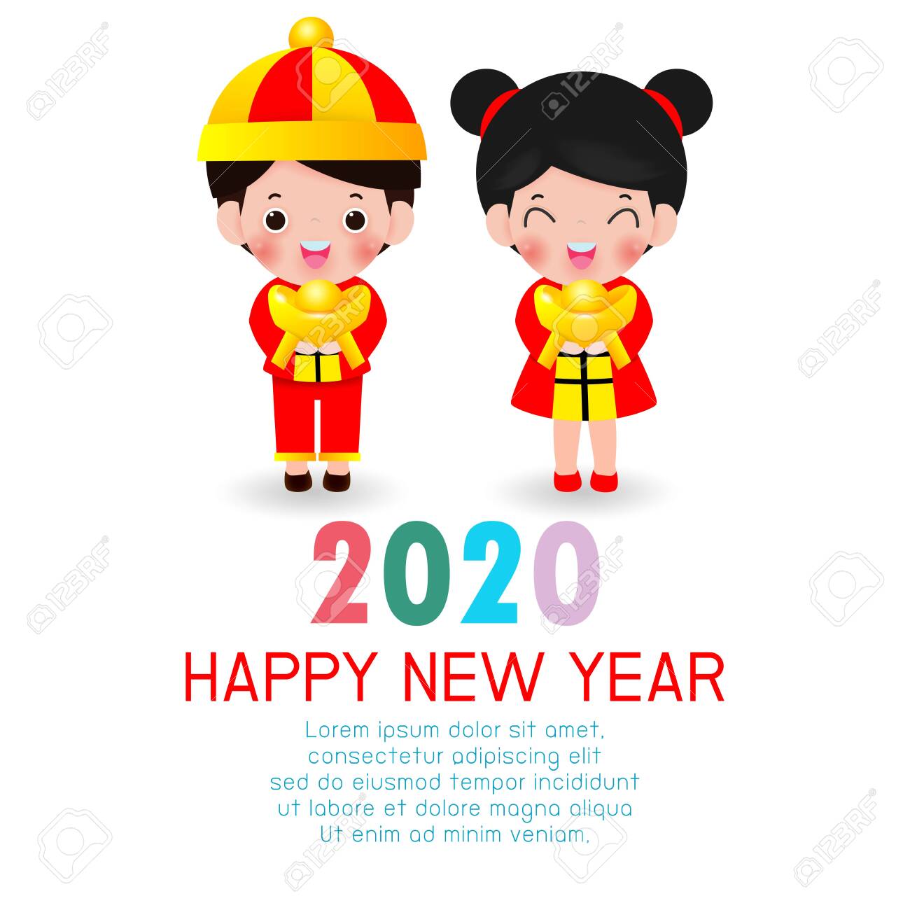 Happy New Year 2020 Chinese New Year The Year Of The Rat Happy