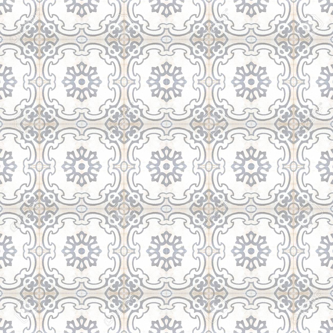 Vintage Style Floor Tile Pattern Texture And Background Stock Photo