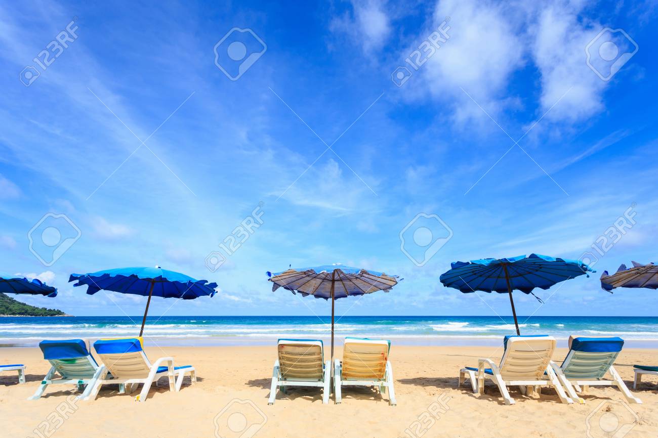 Good Weather Day At Tropical Beach Kata Noi In Phuket Island