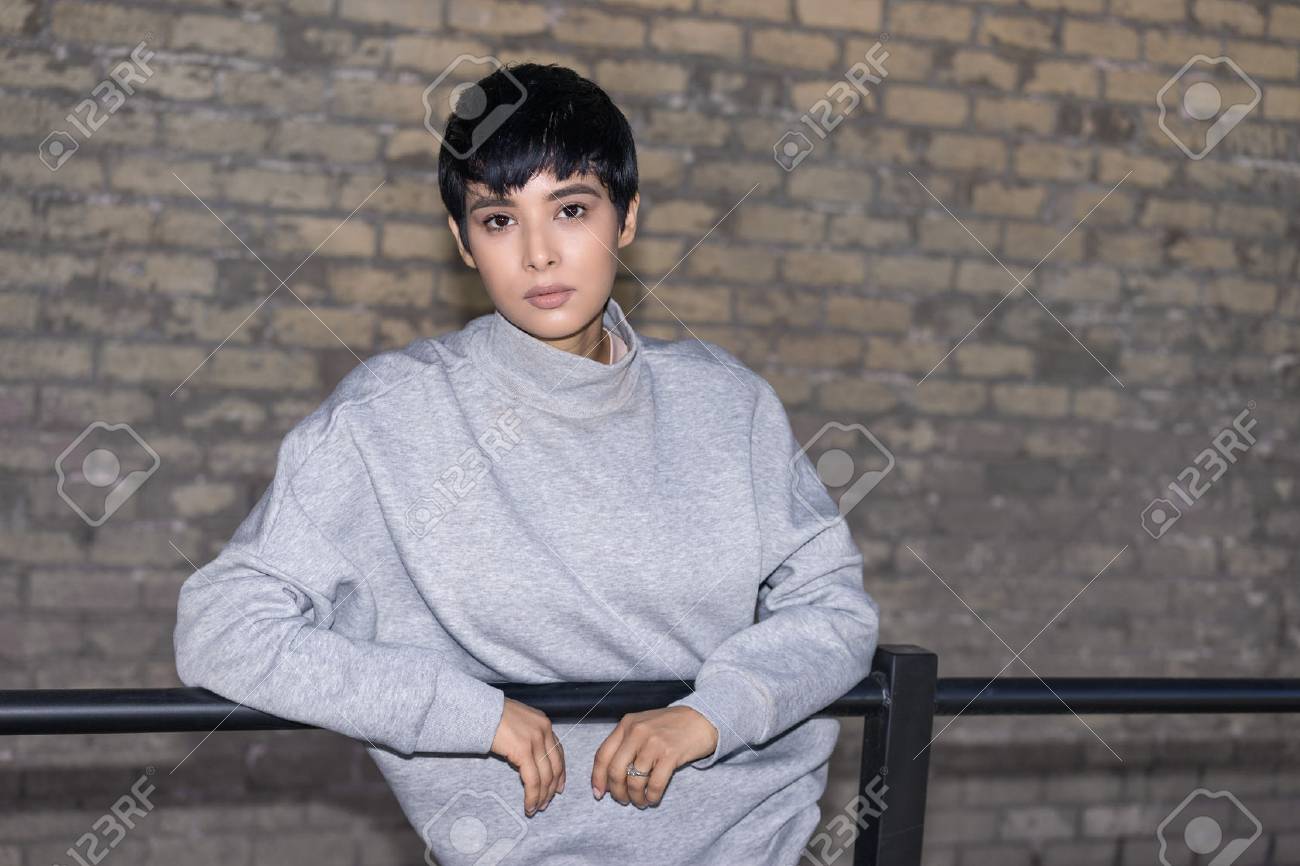 Modern Woman Short Hair Style Stock Photo Picture And Royalty