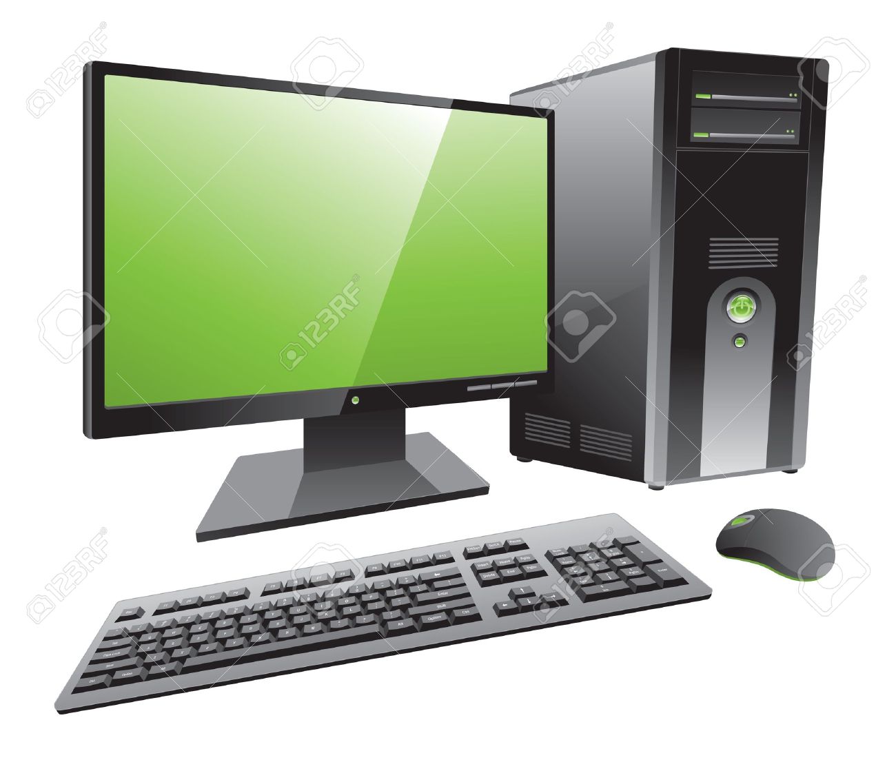 Desktop Computer Workstation Vector Royalty Free SVG, Cliparts, Vectors,  and Stock Illustration. Image 9920265., image size:1300x1106