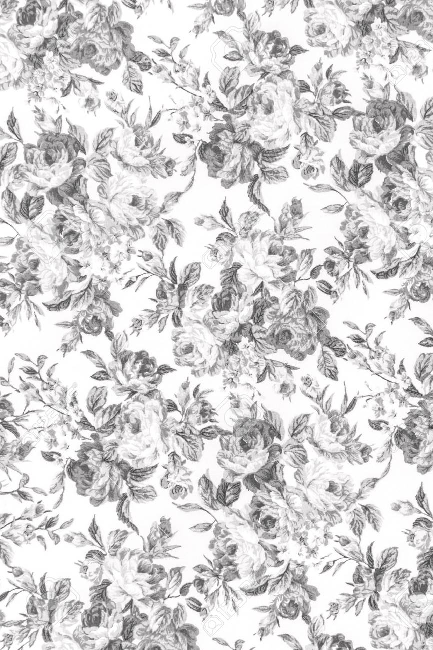 Gray rose on white fabric background, Fragment of colorful retro tapestry textile pattern with floral ornament useful as background. - 30072068 Gray rose on white fabric background, Fragment of colorful retro tapestry textile pattern with floral ornament useful as background. - 30072068