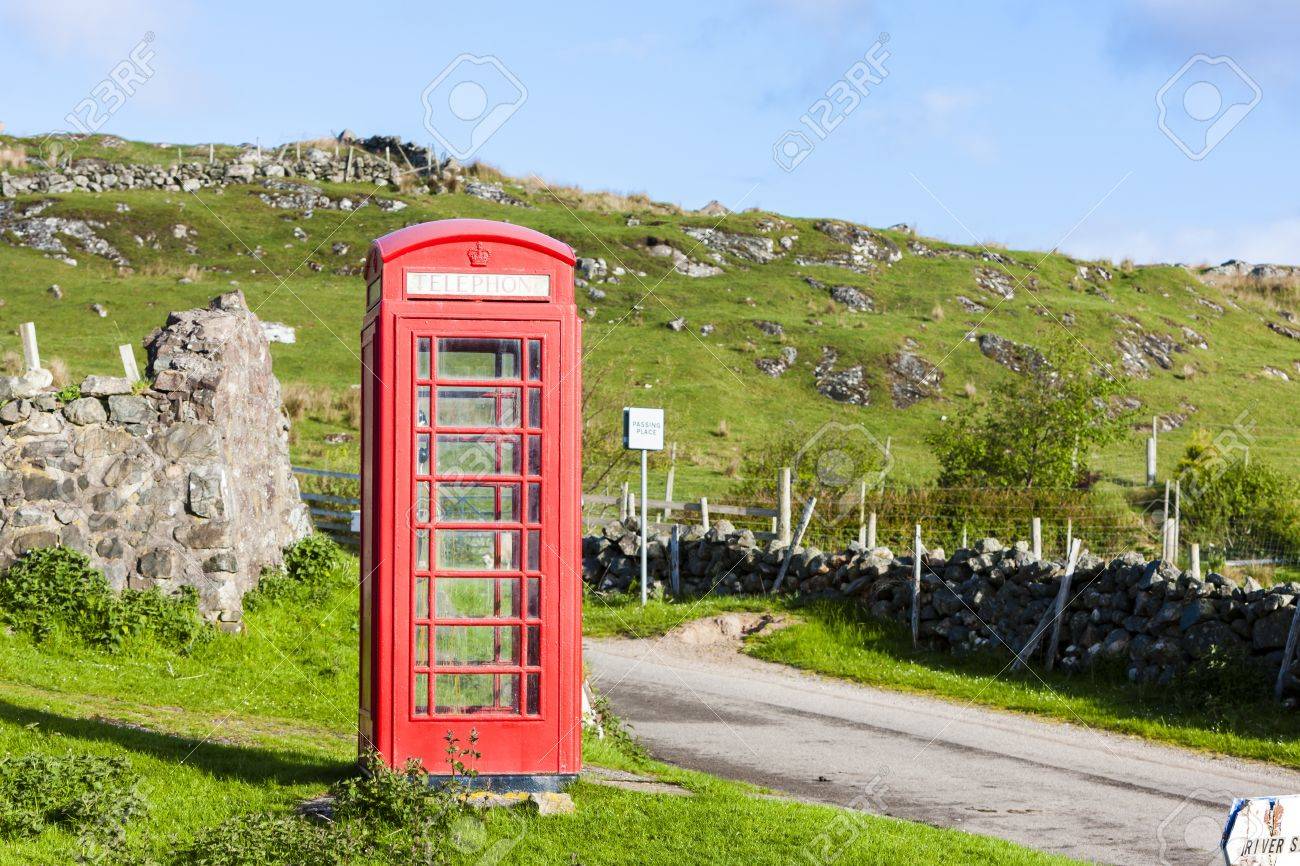 Telephone Booth Clashnessie Highlands Scotland Stock Photo Picture And Royalty Free Image Image