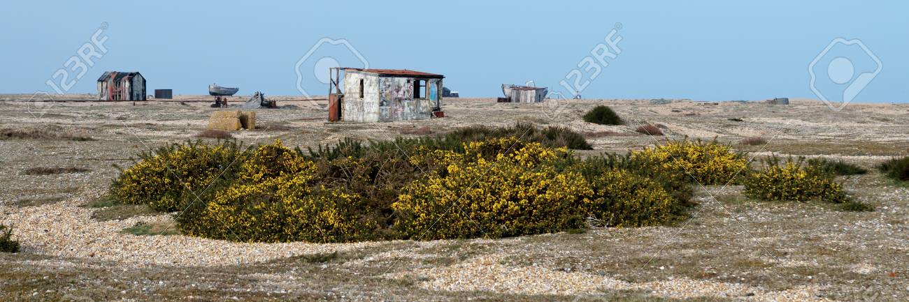 old shacks and boats on dungeness beach stock photo picture and