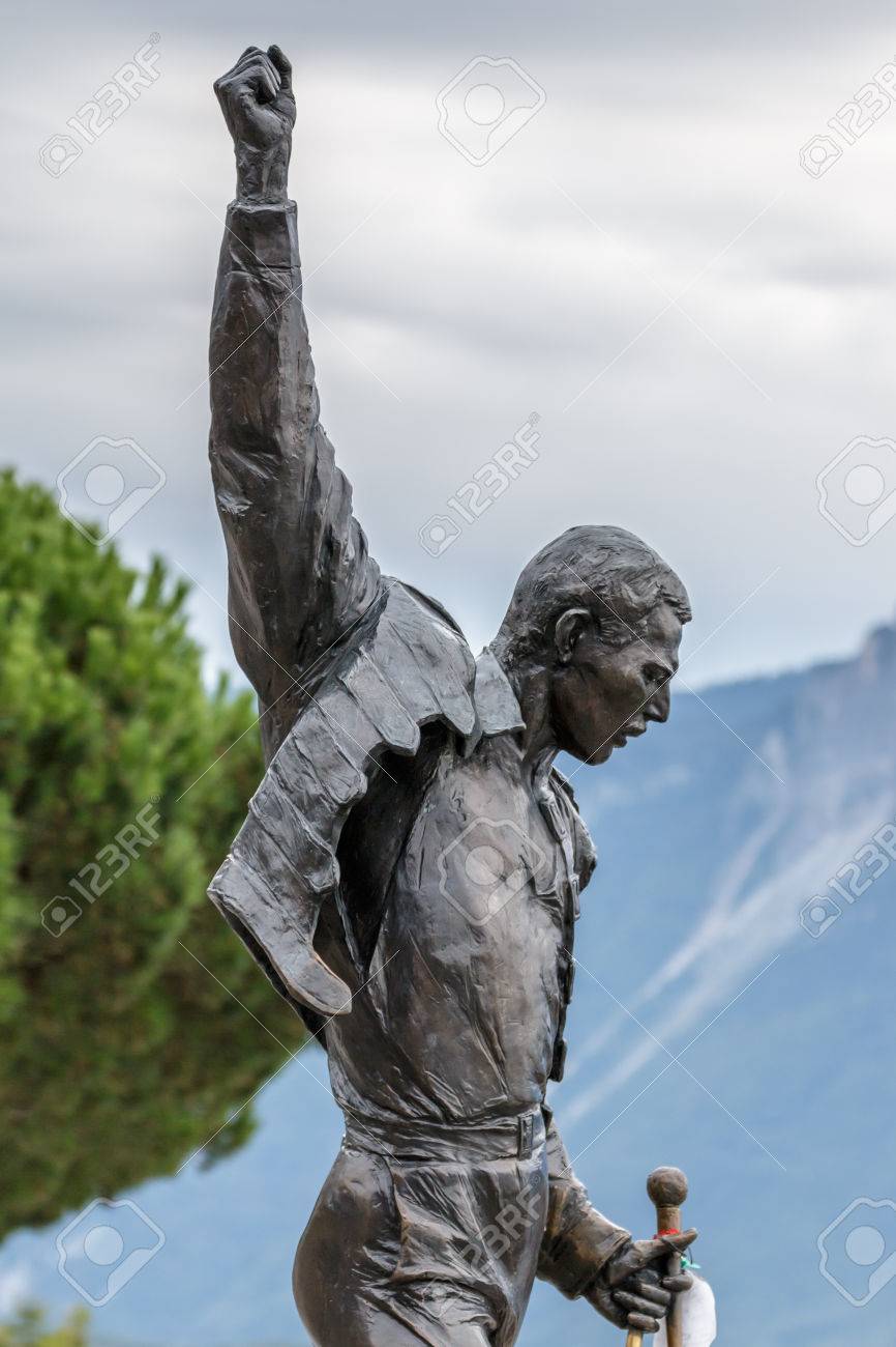 statue of freddie mercury in montreux stock photo picture and