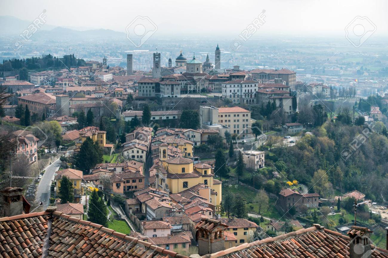 View Of Bergamo From Citta Alta Stock Photo Picture And Royalty Free Image Image