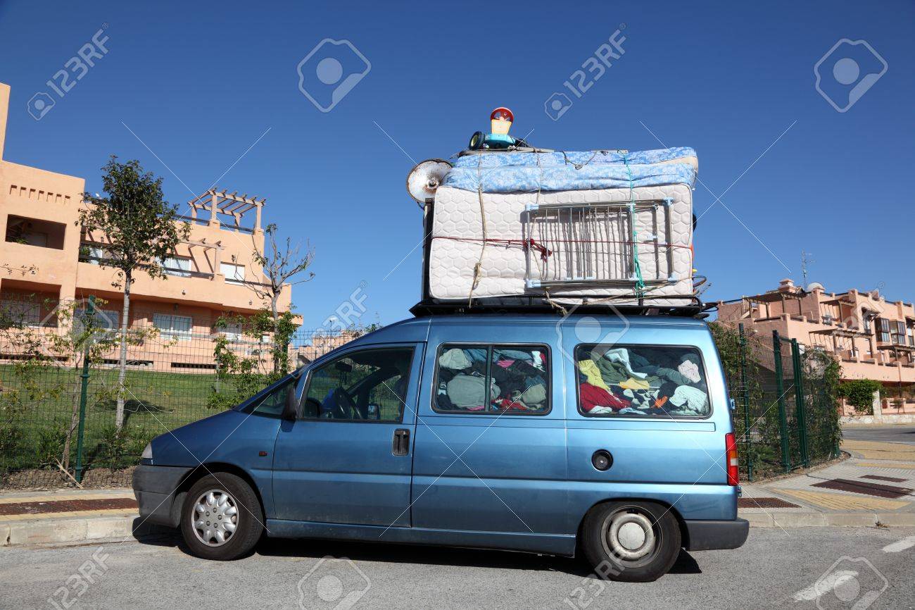 Overloaded Van On The Way To Morocco Stock Photo, Picture and Royalty Free  Image. Image 19532840., image size:1300x866