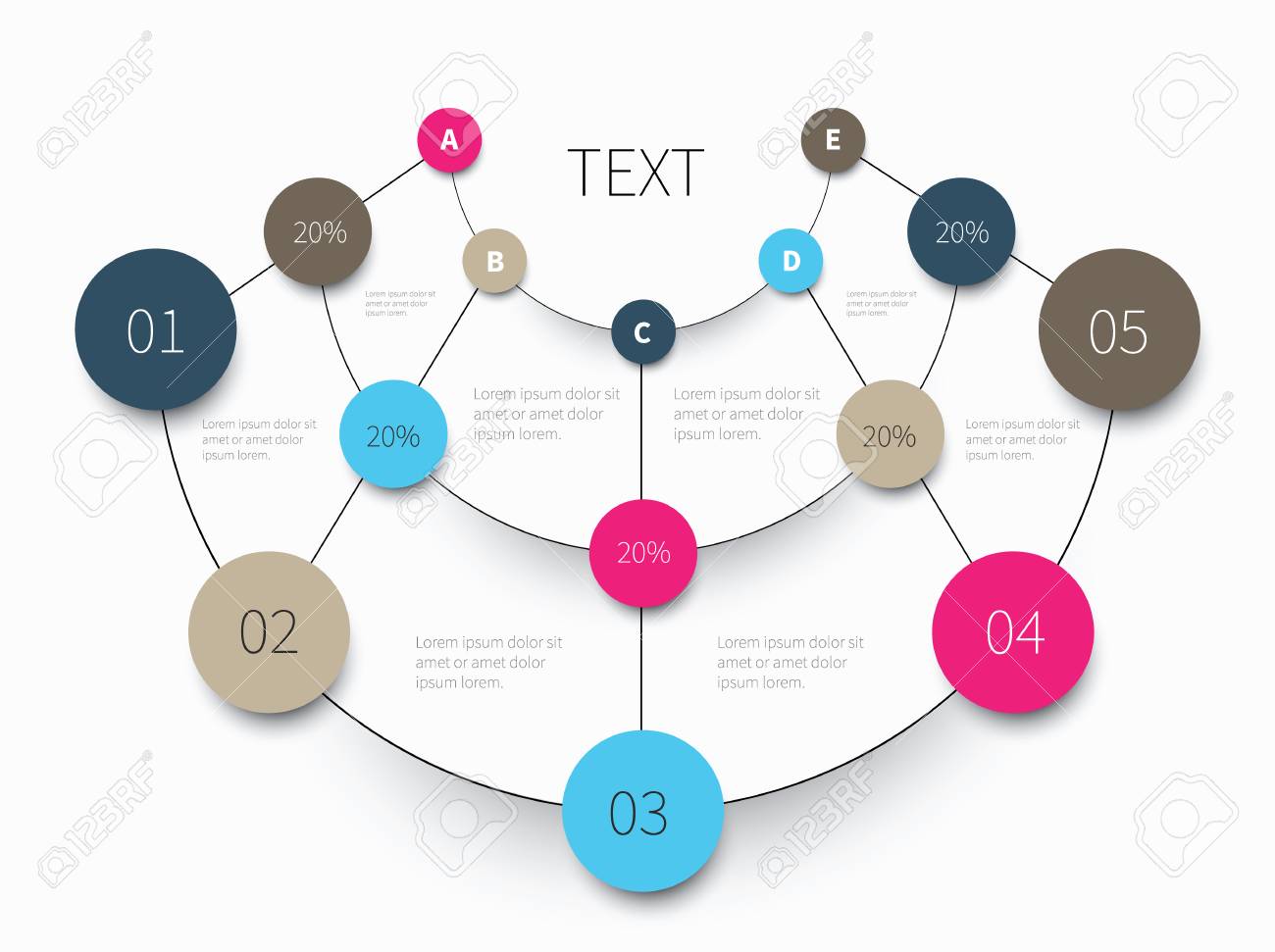vector business map with half circle template graphic royalty free