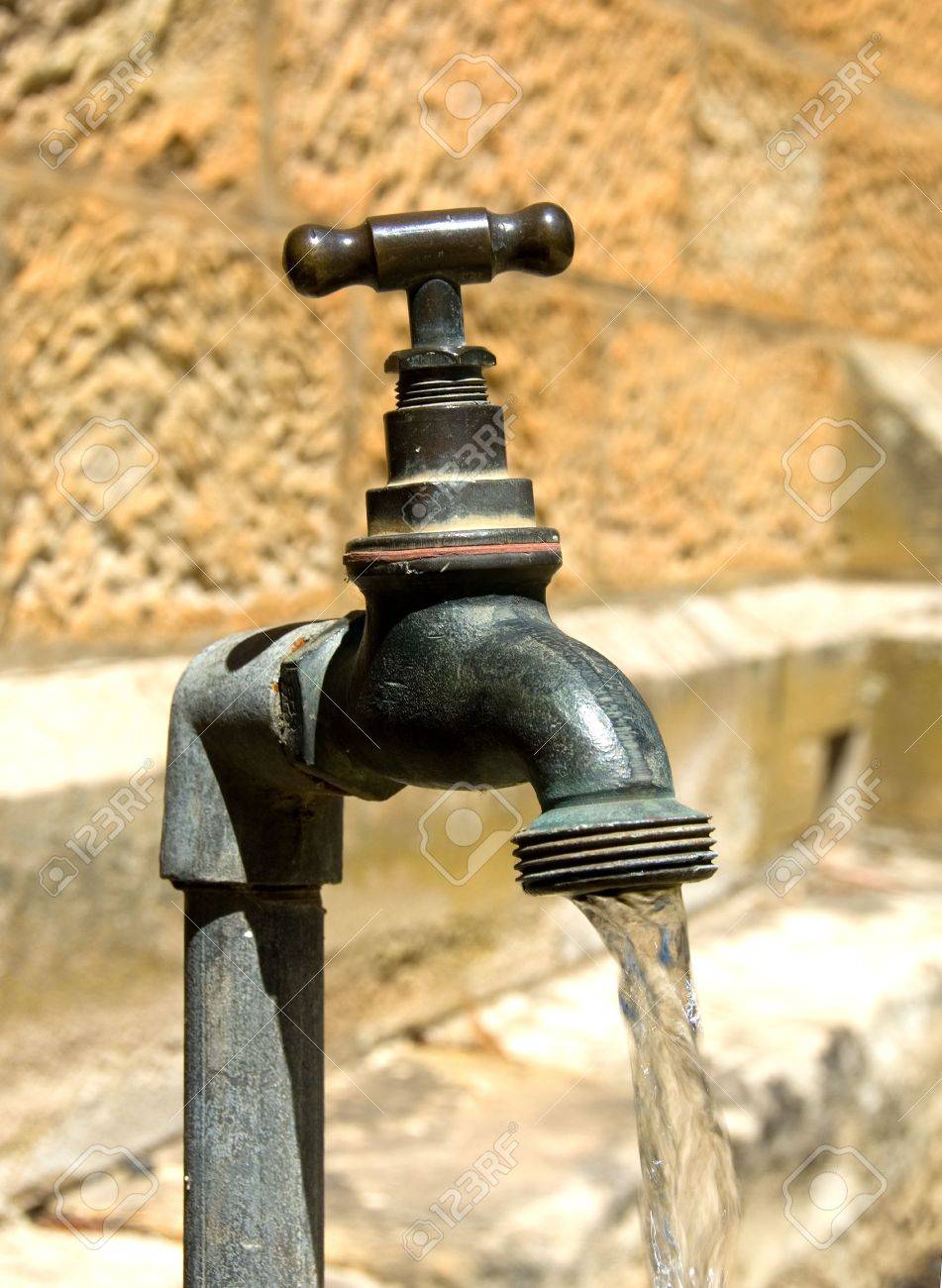 water coming out of tap