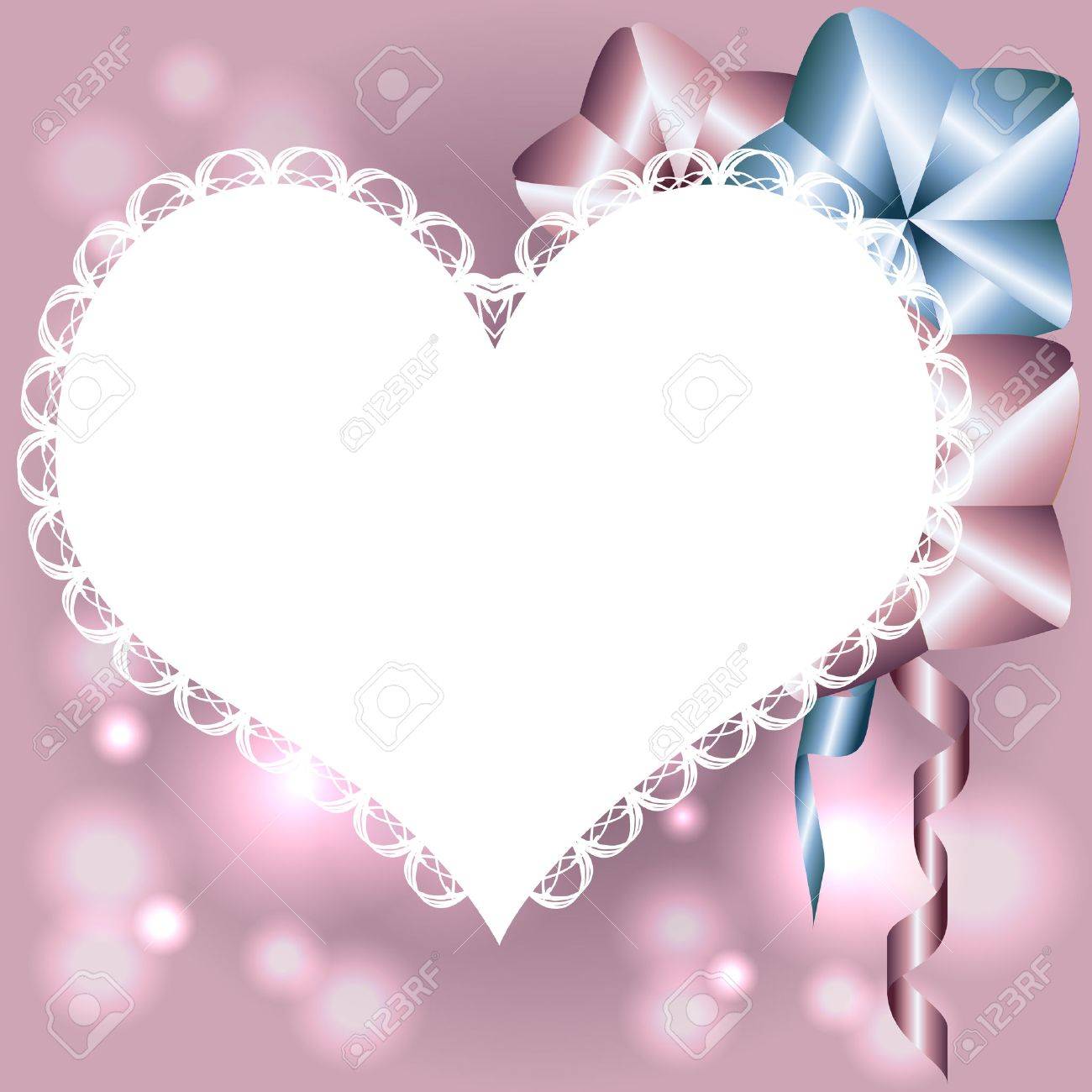 template for birthday card invitation valentine card with heart