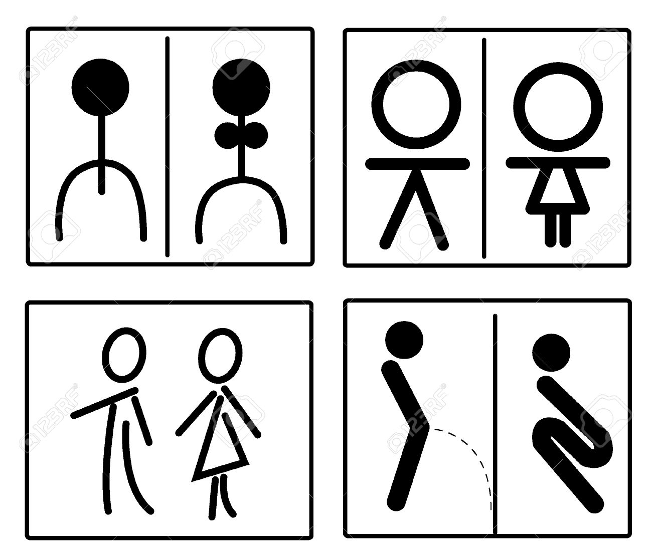 Bathroom Signs Male Female toilet sign set royalty free cliparts, vectors, and stock Bathroom Signs Male Female toilet sign set royalty free cliparts, vectors, and stock