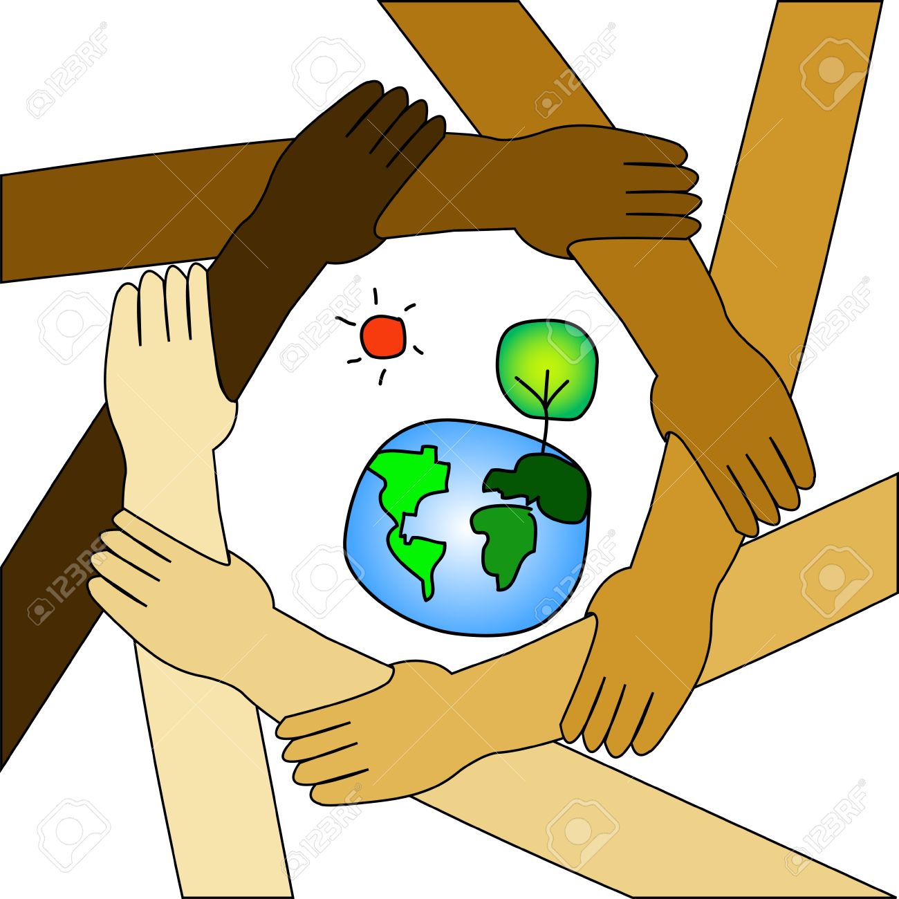 International Cooperate To Save The World Royalty Free Cliparts Vectors And Stock Illustration Image