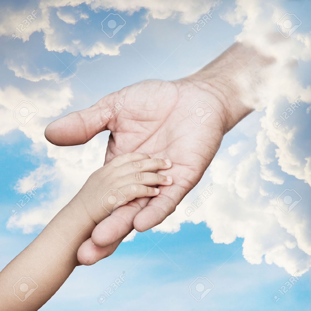 Baby Hand Reach Out To God Stock Photo, Picture And Royalty Free Image.  Image 23478378.