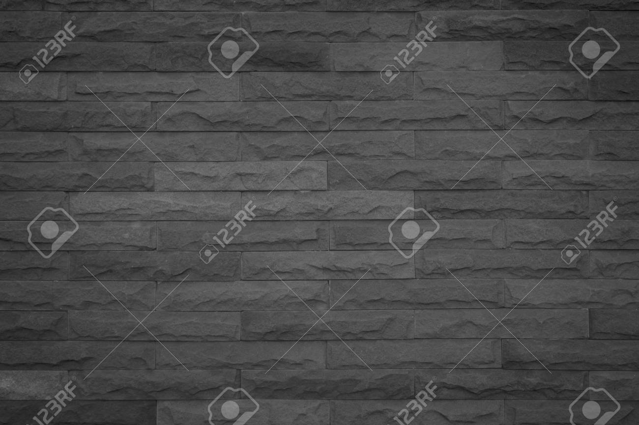 seamless black pattern of decorative brick sandstone wall surface
