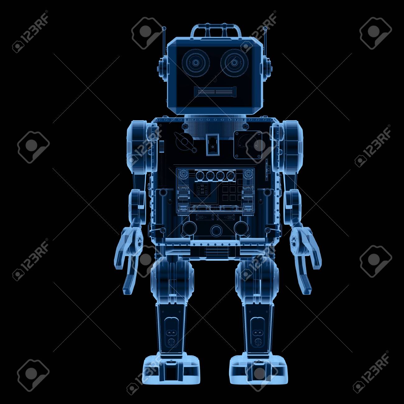 black robot toy