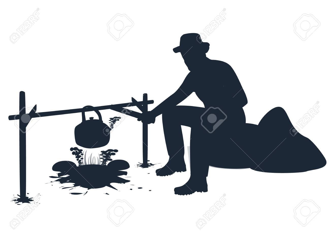 無地の背景にシルエット漫画図形ベクター デザイン のイラスト素材 ベクタ Image