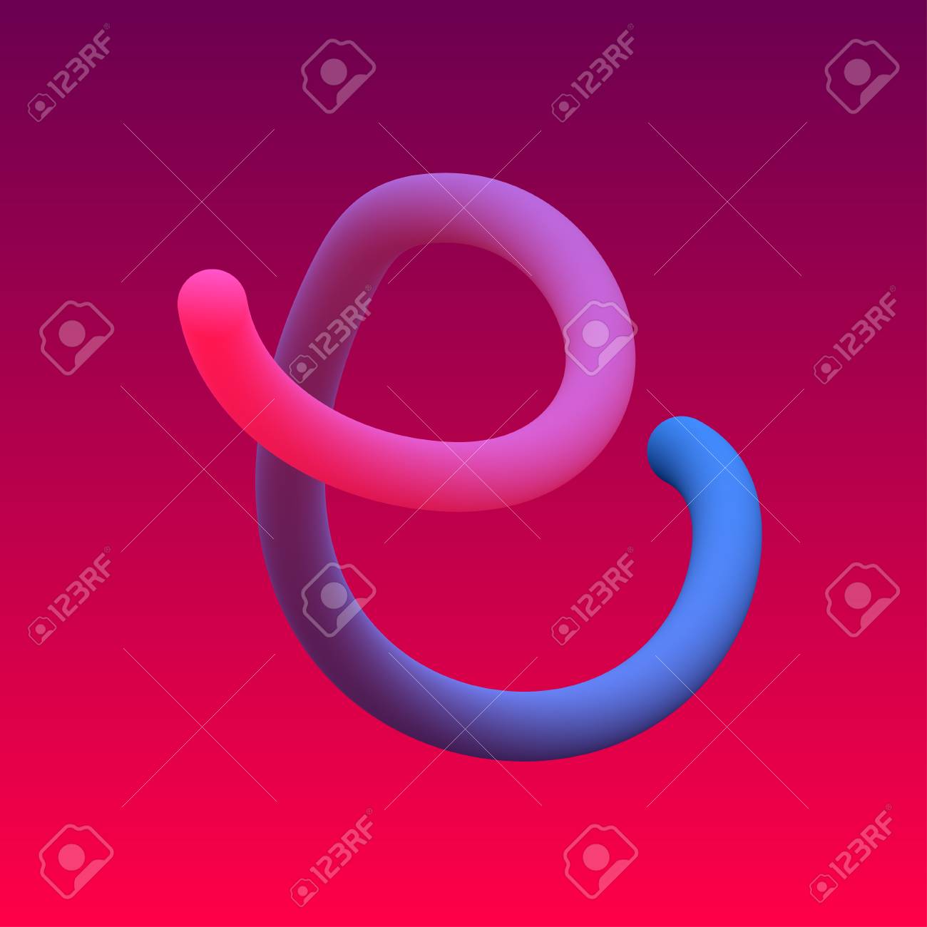 高度な 3 D ベクトル チューブ文字 E ロゴ 名前を作成します のイラスト素材 ベクタ Image