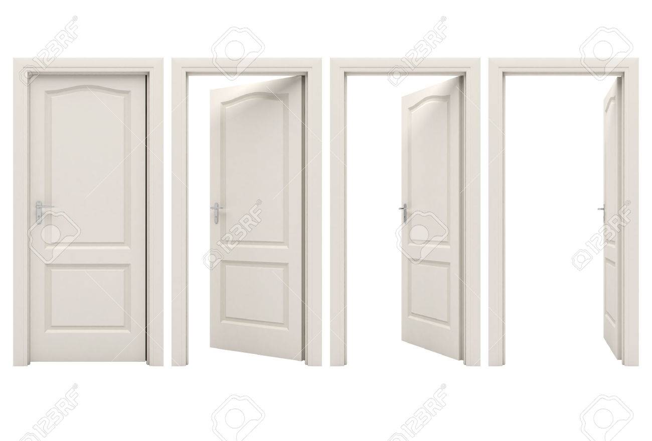 white door. open white door stock photo - 45716923 r