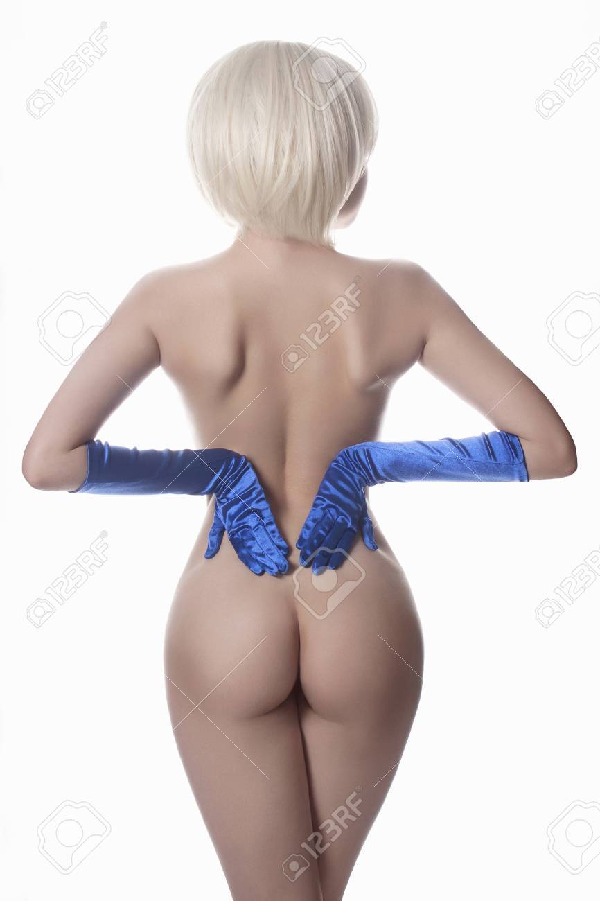 Booty Young Woman In Blue Gloves.beauty Sexy Naked Girl Stock Photo,  Picture and Royalty Free Image. Image 41963425.