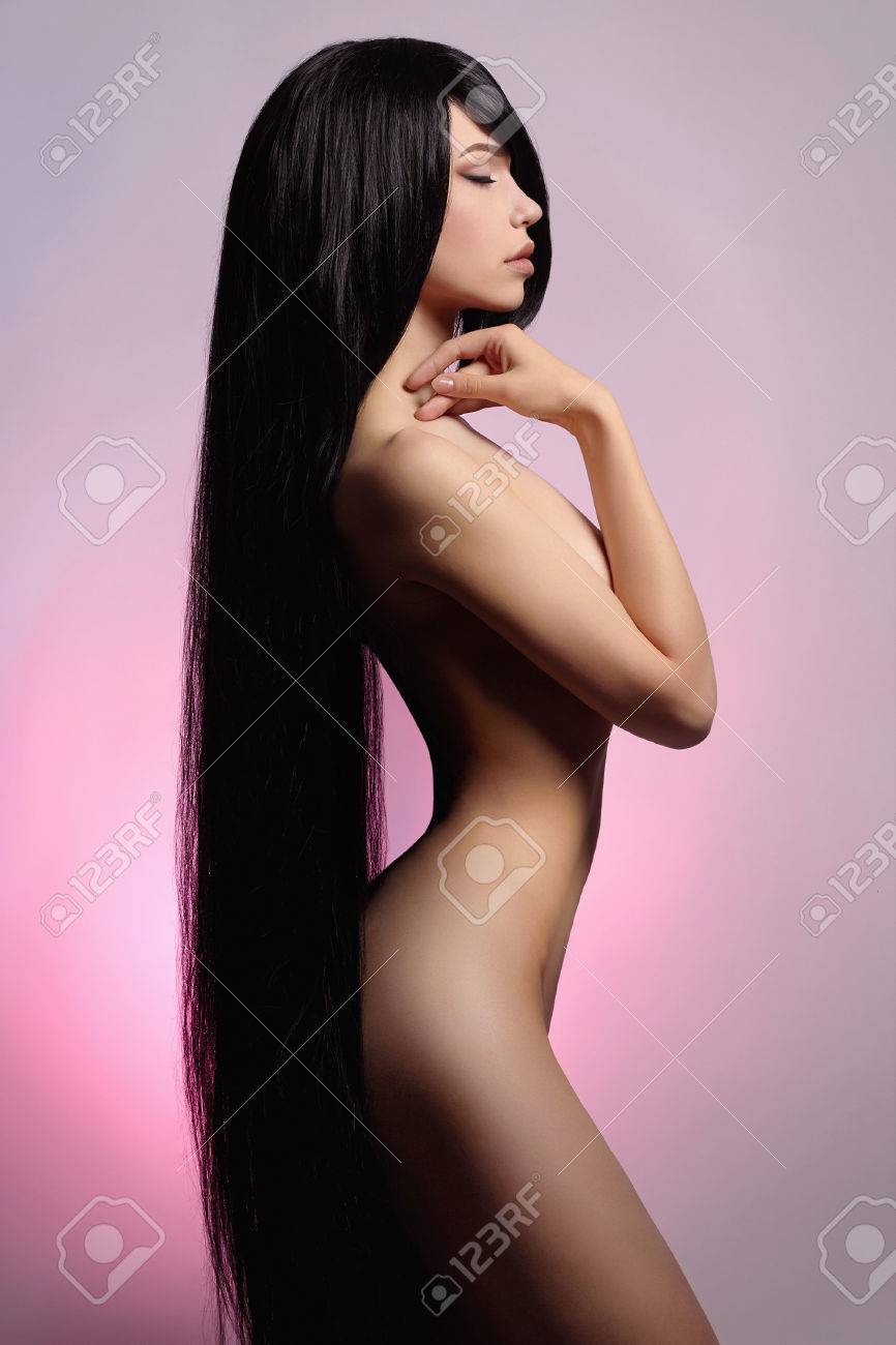Long hair nude