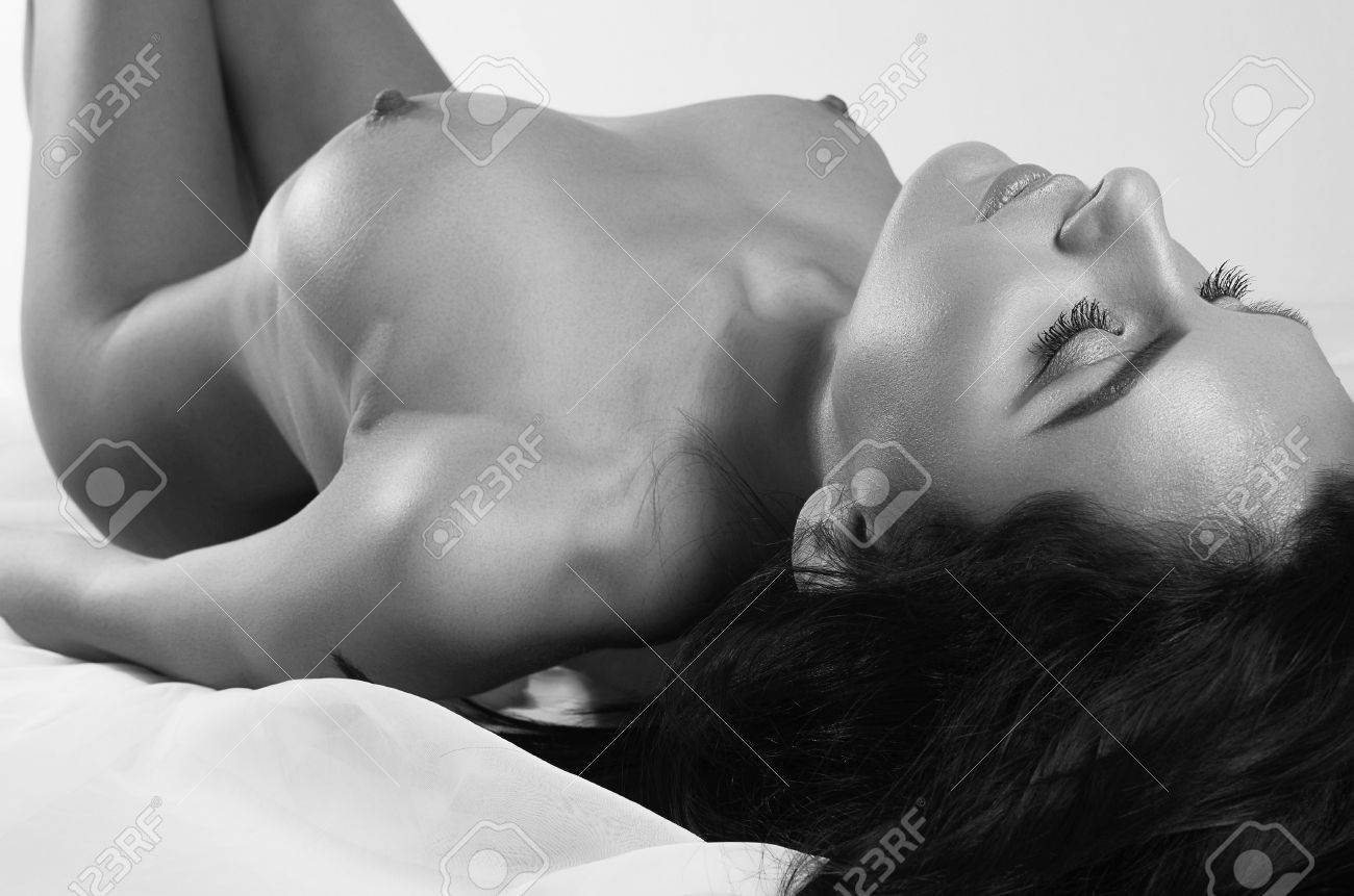 Black And White Portrait Of Sexy Nude Beautiful Girl.naked Woman On The  Floor Stock Photo, Picture and Royalty Free Image. Image 82732790.