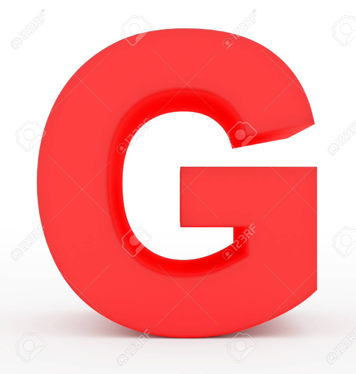Buchstaben G 3D Rot Isoliert Auf Weiß - 3D Rendering Lizenzfreie Fotos,  Bilder Und Stock Fotografie. Image 77462876.