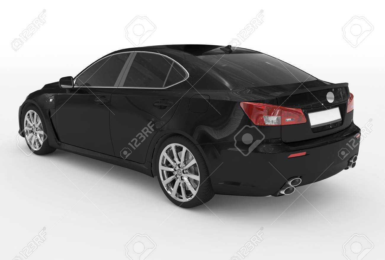 Car Isolated On White Black Paint Tinted Glass Back Left Stock Photo Picture And Royalty Free Image Image 88192332