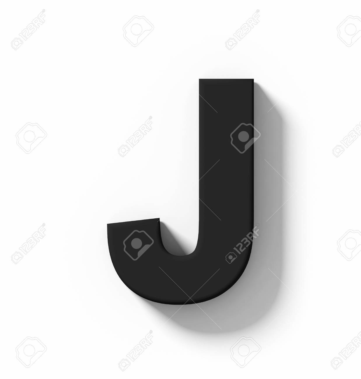 letter J 3D black isolated on white with shadow - orthogonal projection - 3d rendering - 107098828 letter J 3D black isolated on white with shadow - orthogonal projection - 3d rendering - 107098828