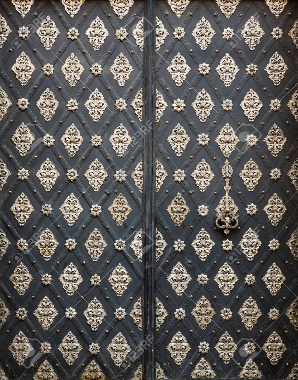 古い門の鉄模様のテクスチャ の写真素材 画像素材 Image
