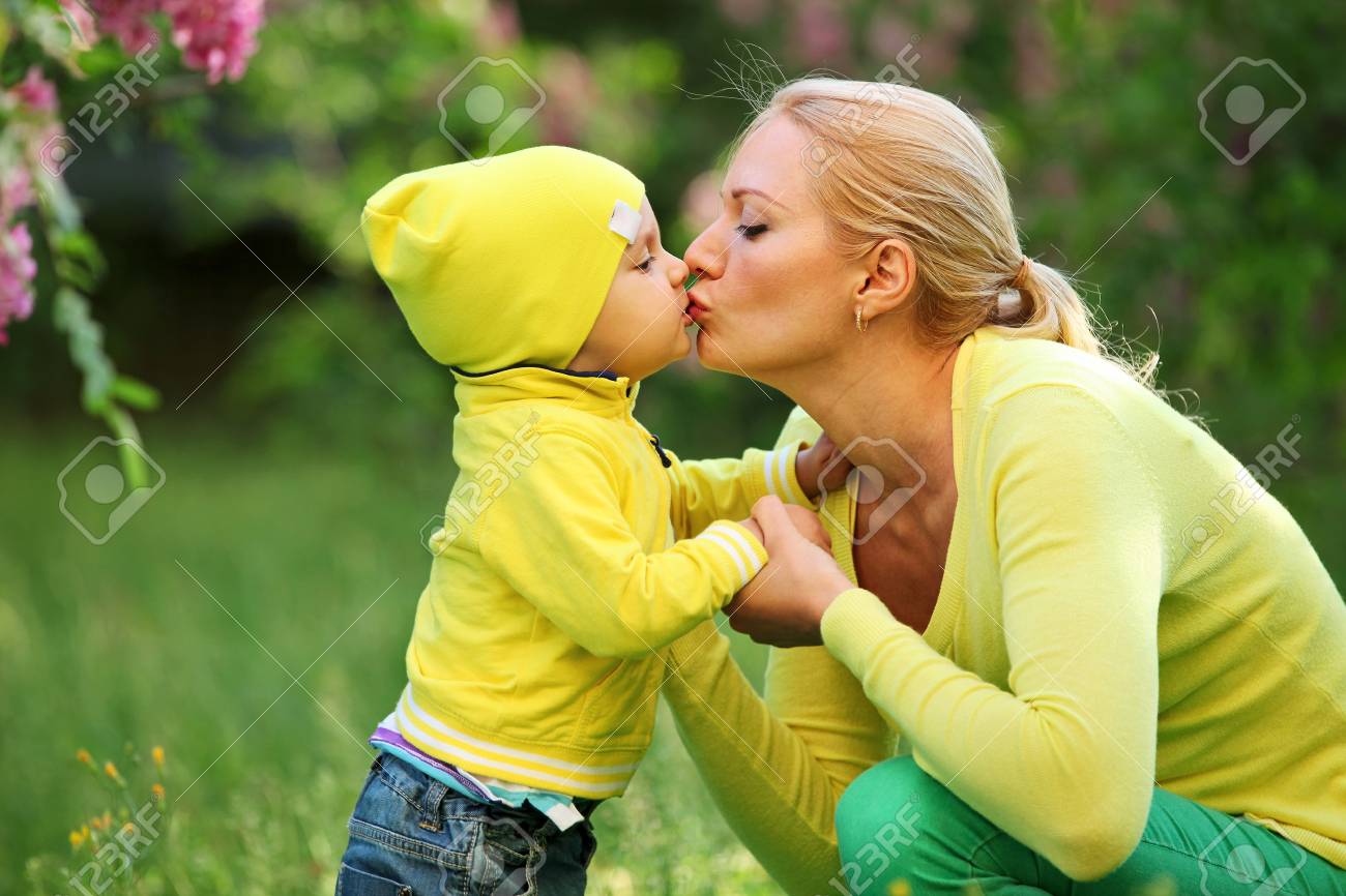 Young Boy And Mom