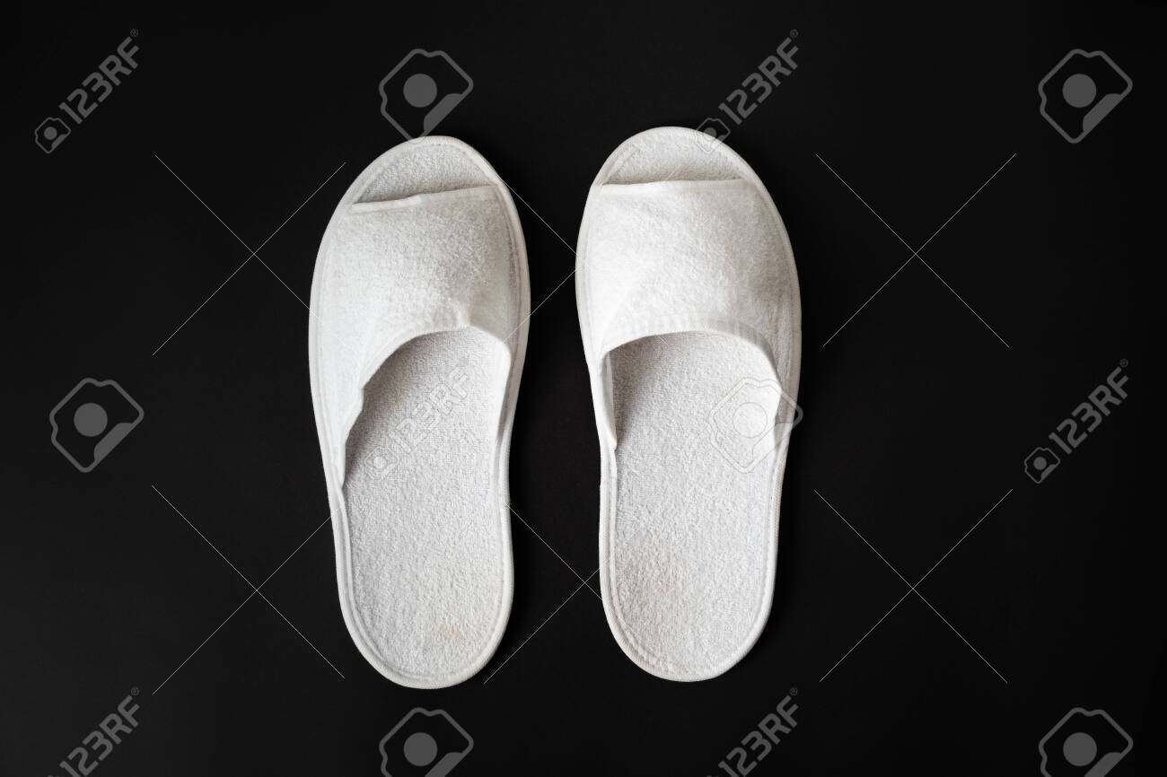 black disposable slippers