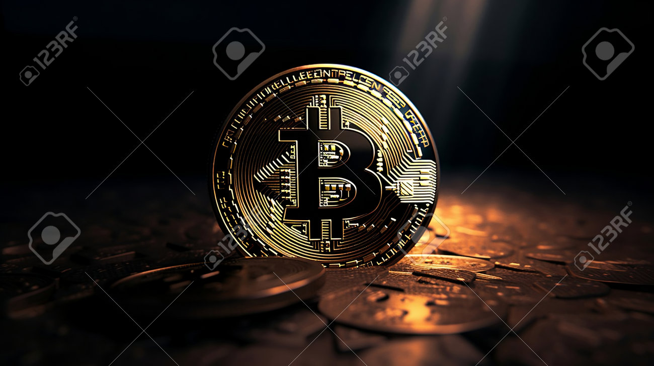 암호화폐 비트코인 배경 생성 Ai 로열티 무료 사진, 그림, 이미지 그리고 스톡포토그래피. Image 203383911