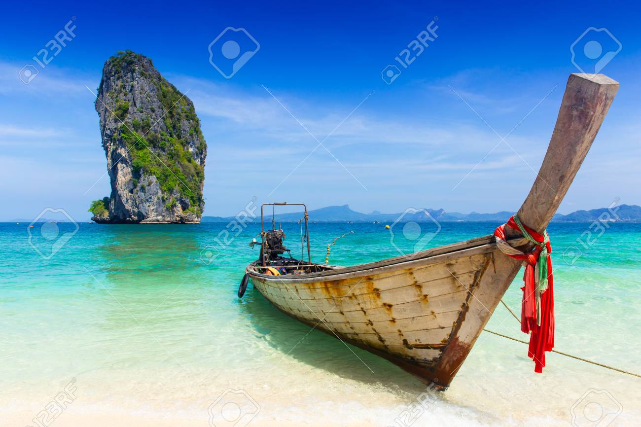 NEW POSTER Krabi Beach Thailand Travel Beach Ocean Boats Vacation Paradise