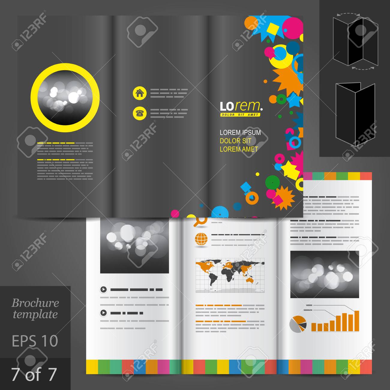 black brochure template