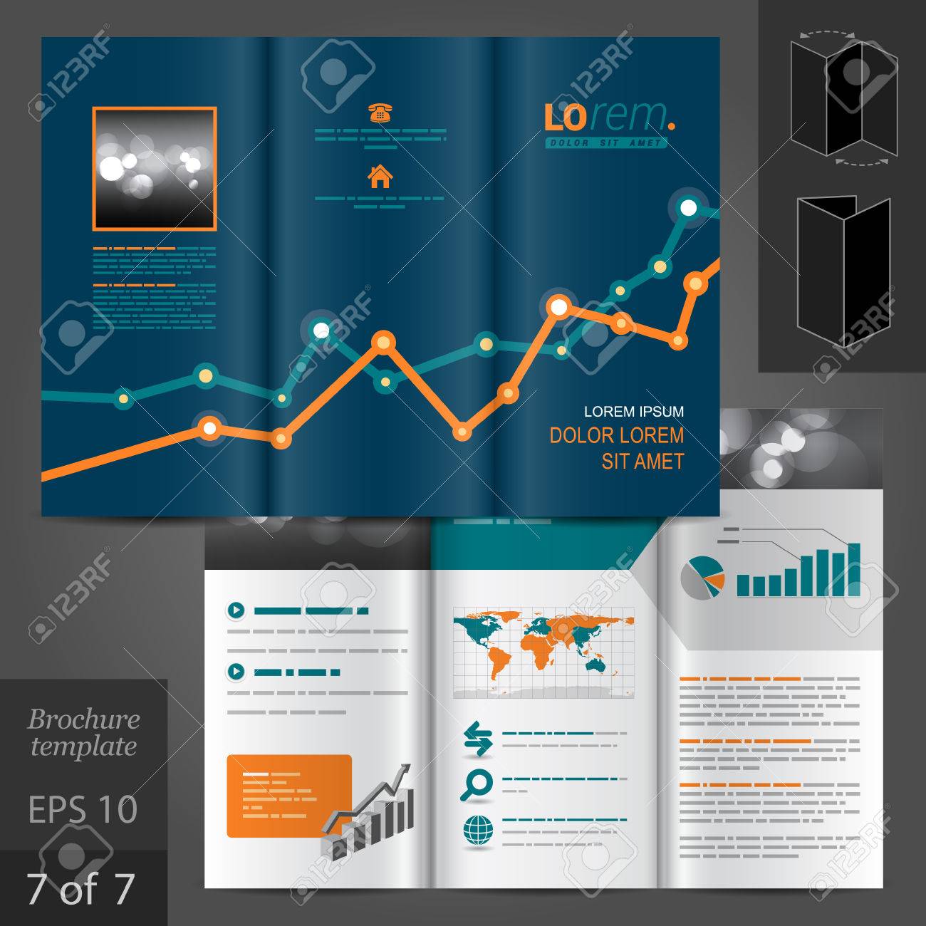 financial vector brochure template