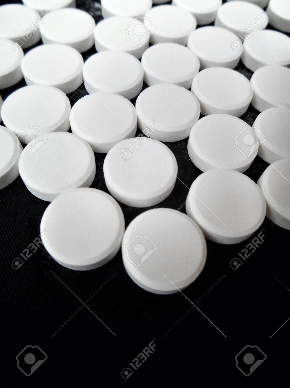 paracetamol pill on black