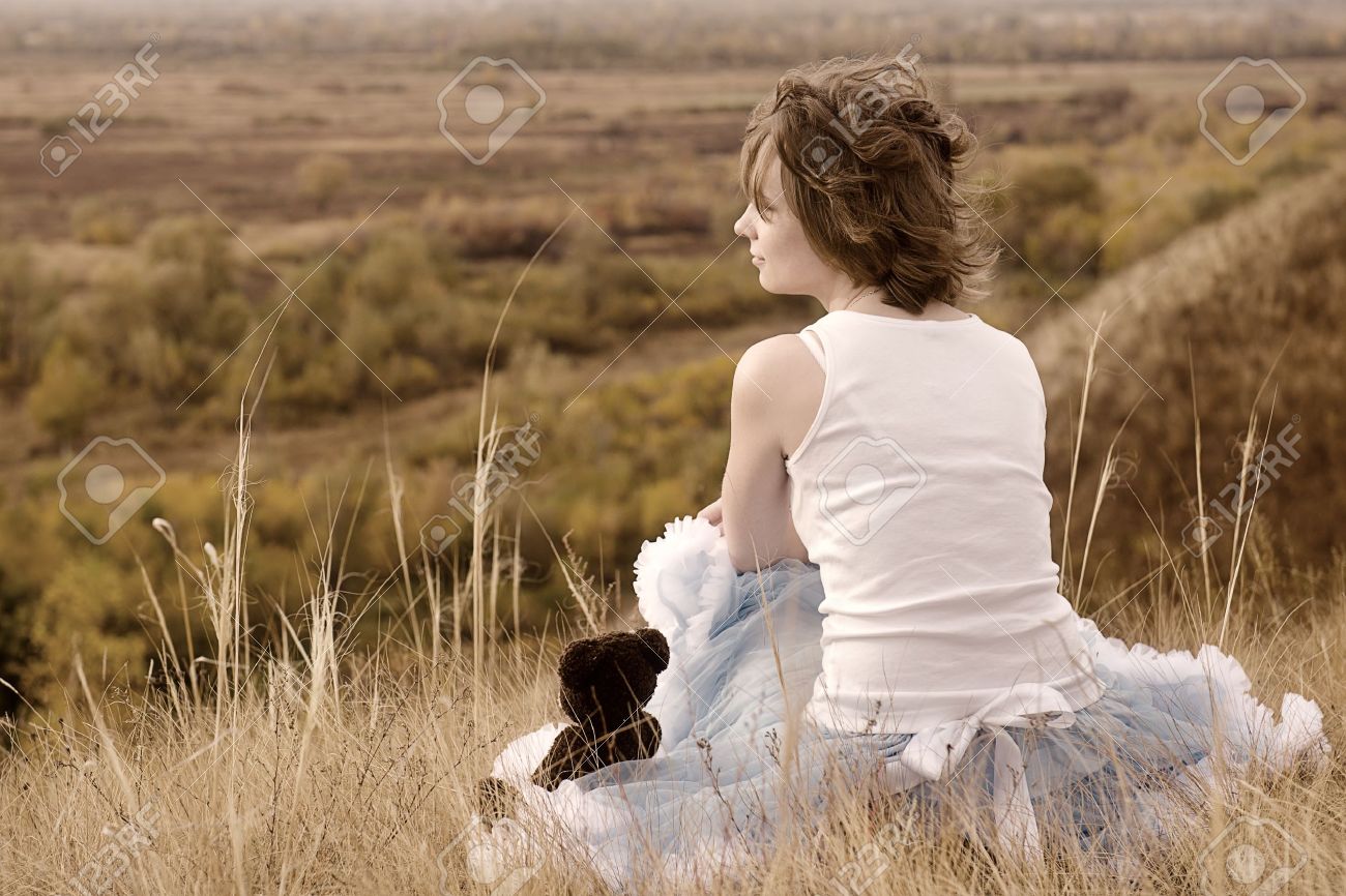 the sad girl at