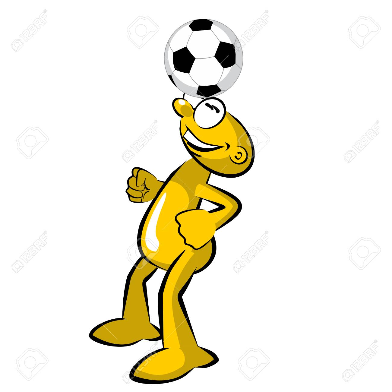 Joueur De Foot Drole Pratiquant Clip Art Libres De Droits Vecteurs Et Illustration Image