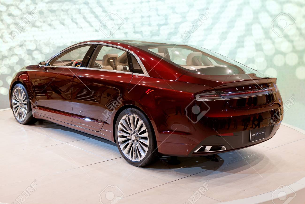 DETROIT - JANUARY 11: The Lincoln MKZ Concept Car At The 2012 ... DETROIT - JANUARY 11: The Lincoln MKZ Concept Car At The 2012 ...