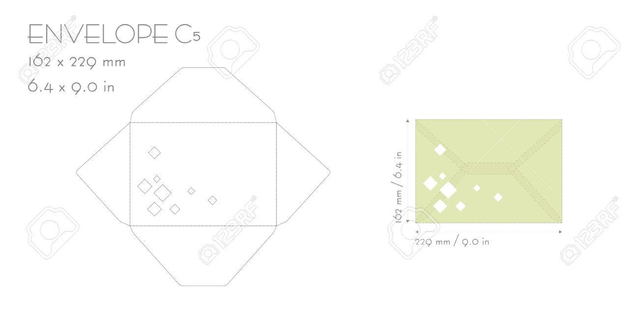 Envelope c5 template vector die cut. Wedding invitation envelope for cutting machine of laser cutting. Envelope mockup with squares. Invitation envelope C5. Envelope template for laser cutting. Minimalistic design. - 71758681 Envelope c5 template vector die cut. Wedding invitation envelope for cutting machine of laser cutting. Envelope mockup with squares. Invitation envelope C5. Envelope template for laser cutting. Minimalistic design. - 71758681
