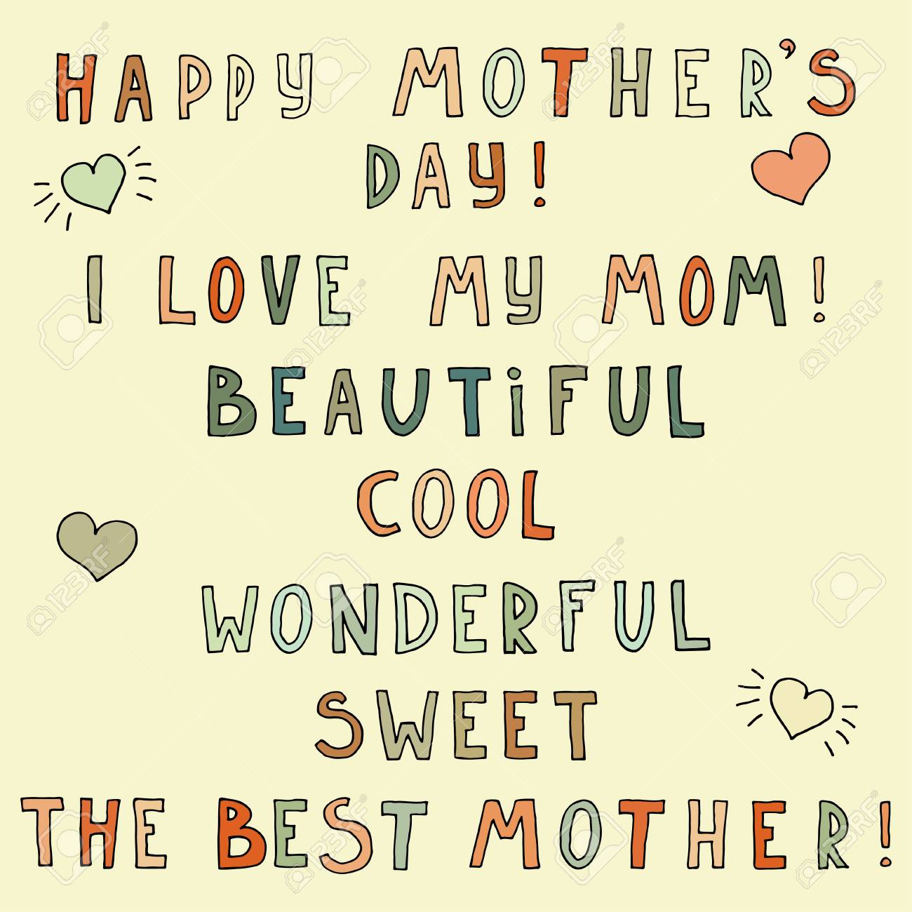 happy mothers day greeting card