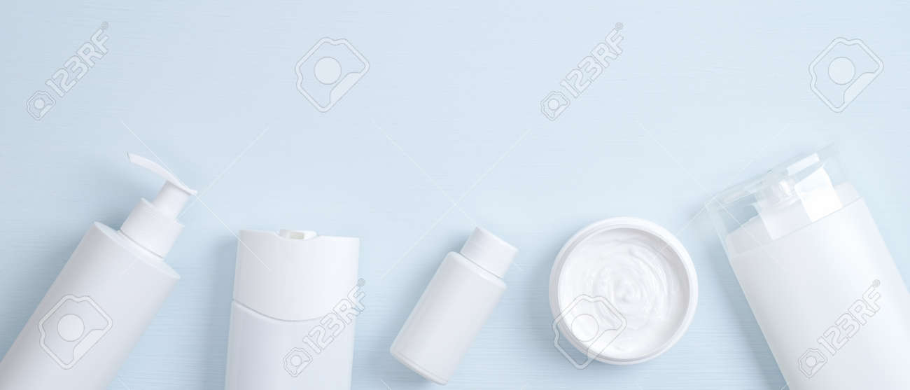 Download Spa Cosmetics Products Branding Mockup Clear Pump Bottle For Stock Photo Picture And Royalty Free Image Image 159424043
