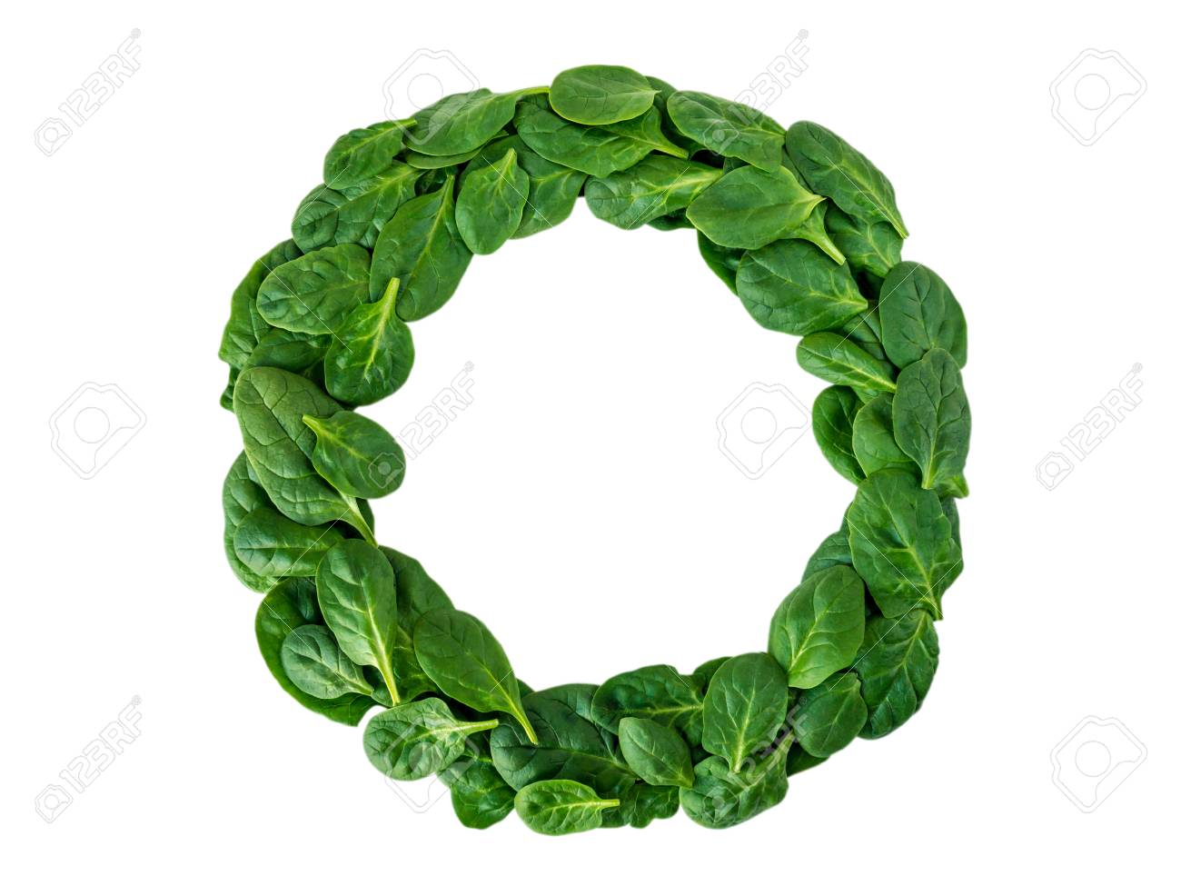 weight loss diet challenge winner round wreath of green spinach