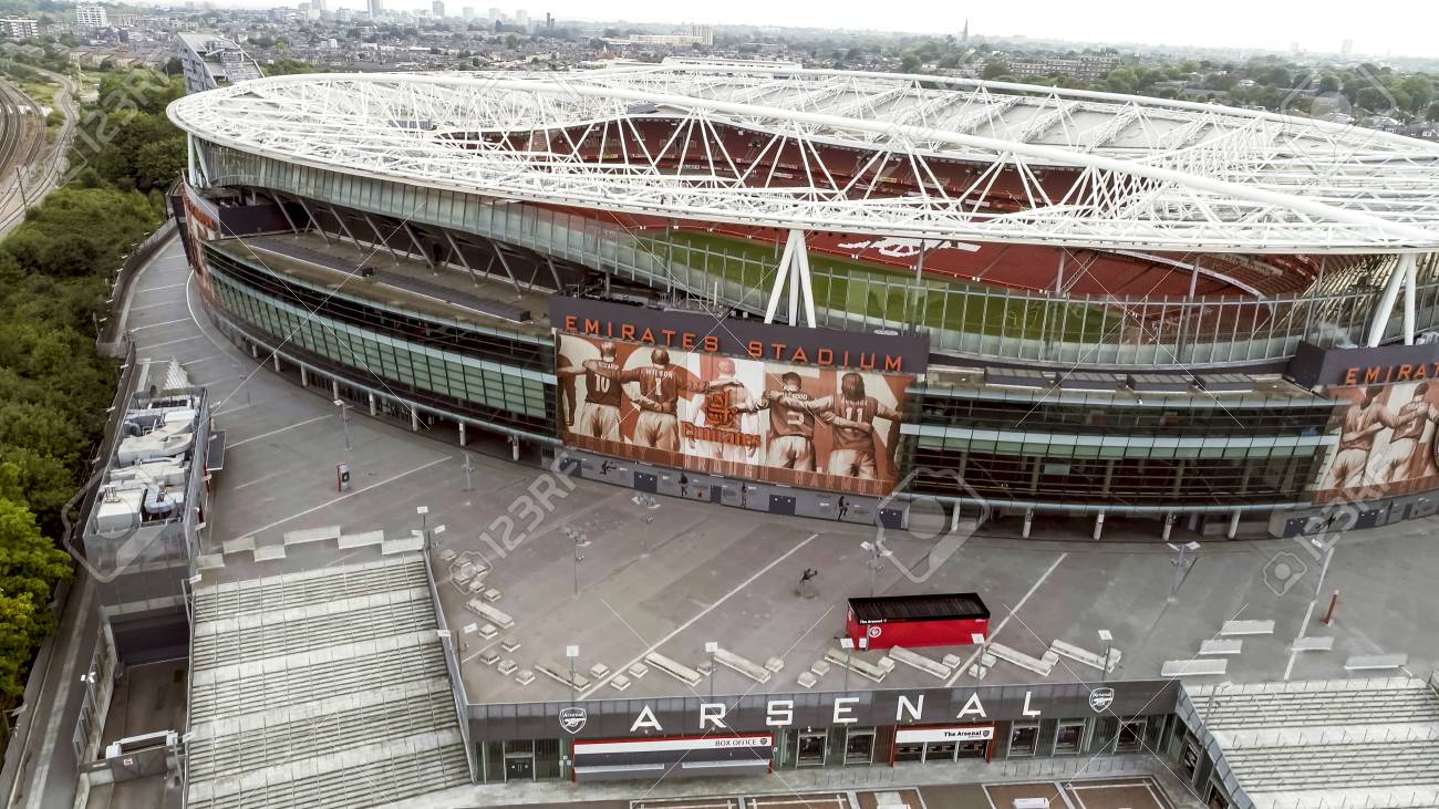 Emirates Stadium On September 01 17 Flying By Aerial View Iconic Emirates Stadium In Highbury London And The Home Of Arsenal Football Club In 4k Stock Photo Picture And Royalty Free Image Image Emirates Stadium On September 01 17 Flying By Aerial View Iconic Emirates Stadium In Highbury London And The Home Of Arsenal Football Club In 4k Stock Photo Picture And Royalty Free Image Image